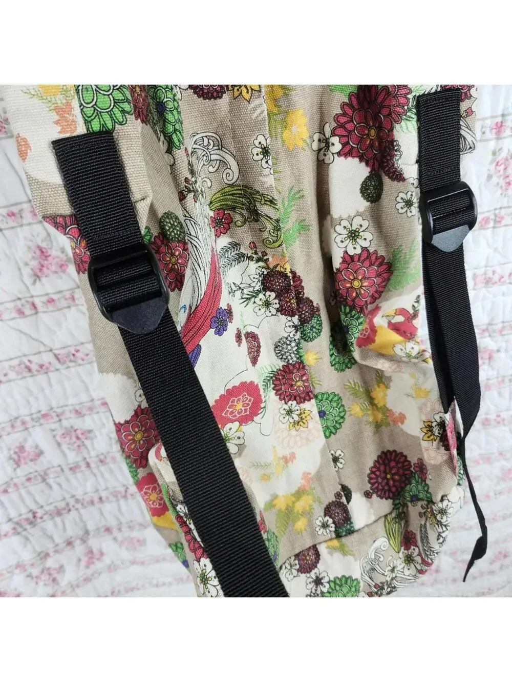 Floral Print Backpack Travel Daypack Lightweight Bookbag School Bag